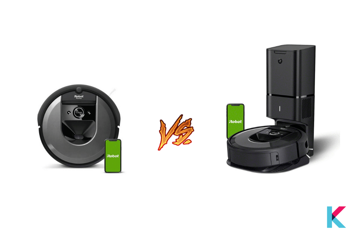 the differences between Roomba i7 and i7+