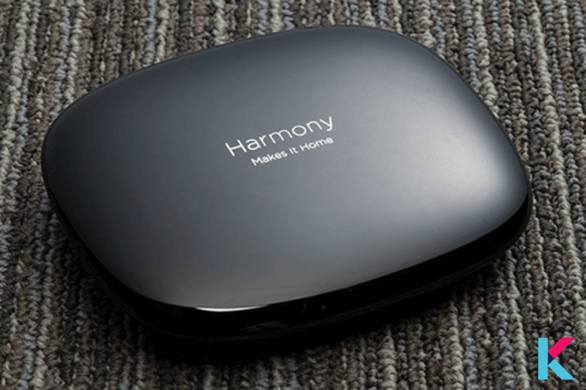 Logitech Harmony Home Hub is a sleek device with smartphone-based control