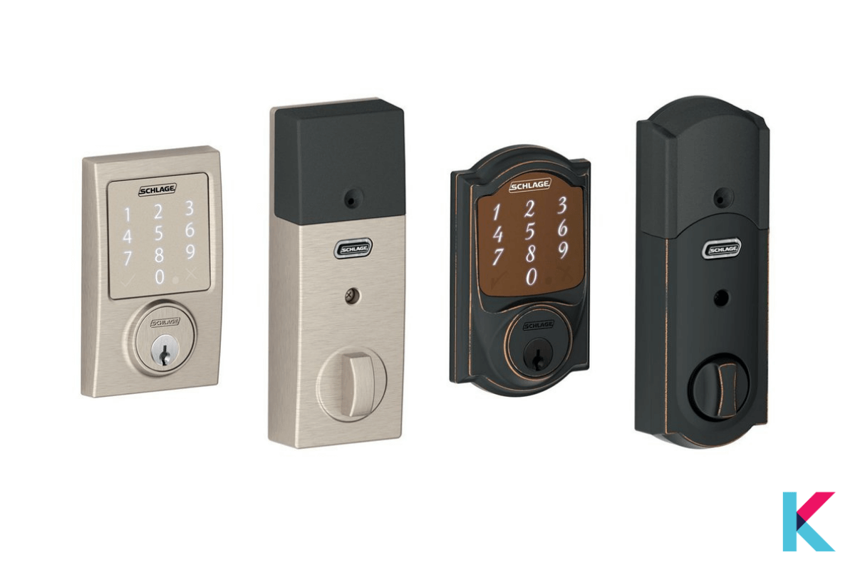 The Schlage Sense is a famous smart lock with a wide range of style and finishes options. It is also Homekit support.
