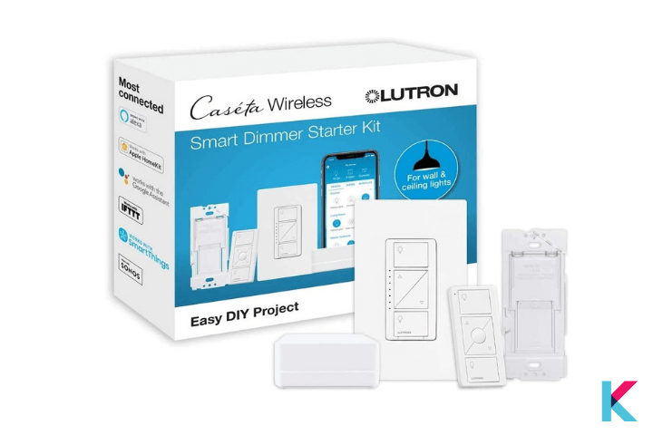 Lutron Caseta Dimmer Switch Starter Kit is the best dimmer switch for HomeKit users