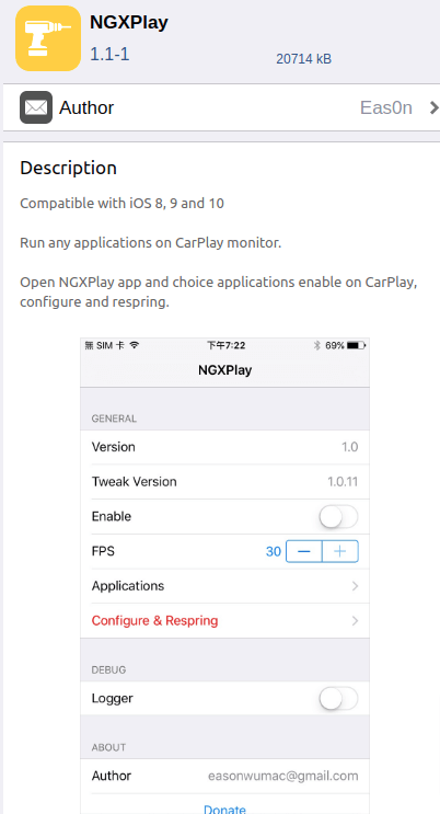 Step guide to install NGXPlay in iOS 14 / iOS 15 with Cydia or Sileo