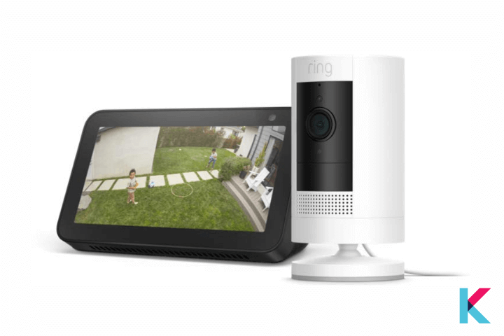 Ring Stick up Cam Solar HD Security Camera with Echo show
