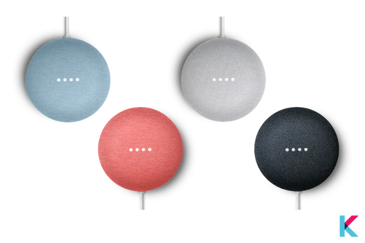 Google home mini eventually became google nest mini with five different colors