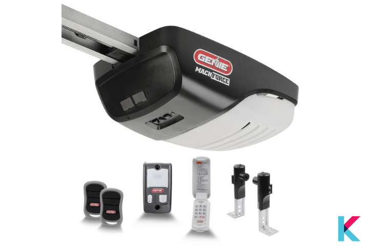 This Genie Signature Series 2HP Garage Door Opener comes with a 2-horsepower motor.