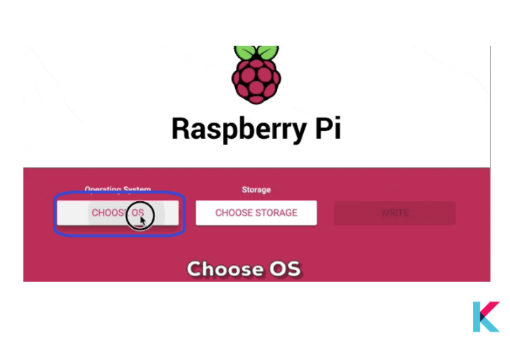 Open the Raspberry Pi Imager Application and Click choose OS