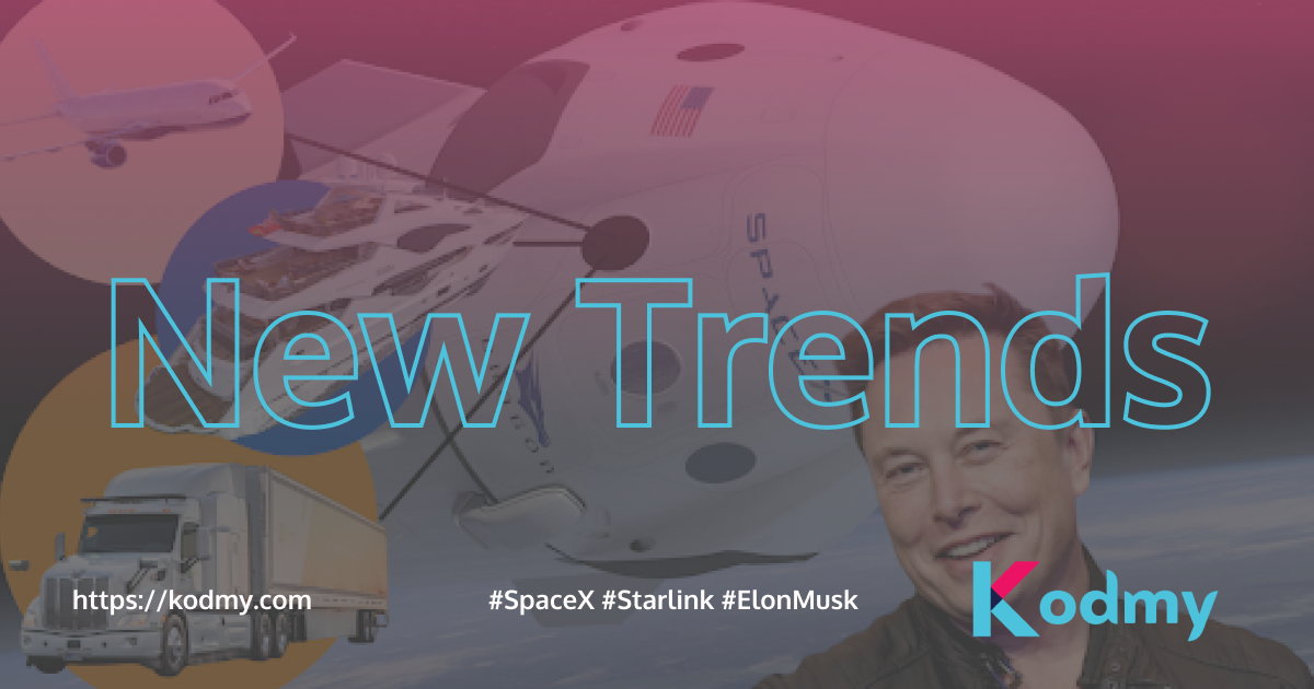 SpaceX starship and Starlink connection to trucks, boats and Air crafts